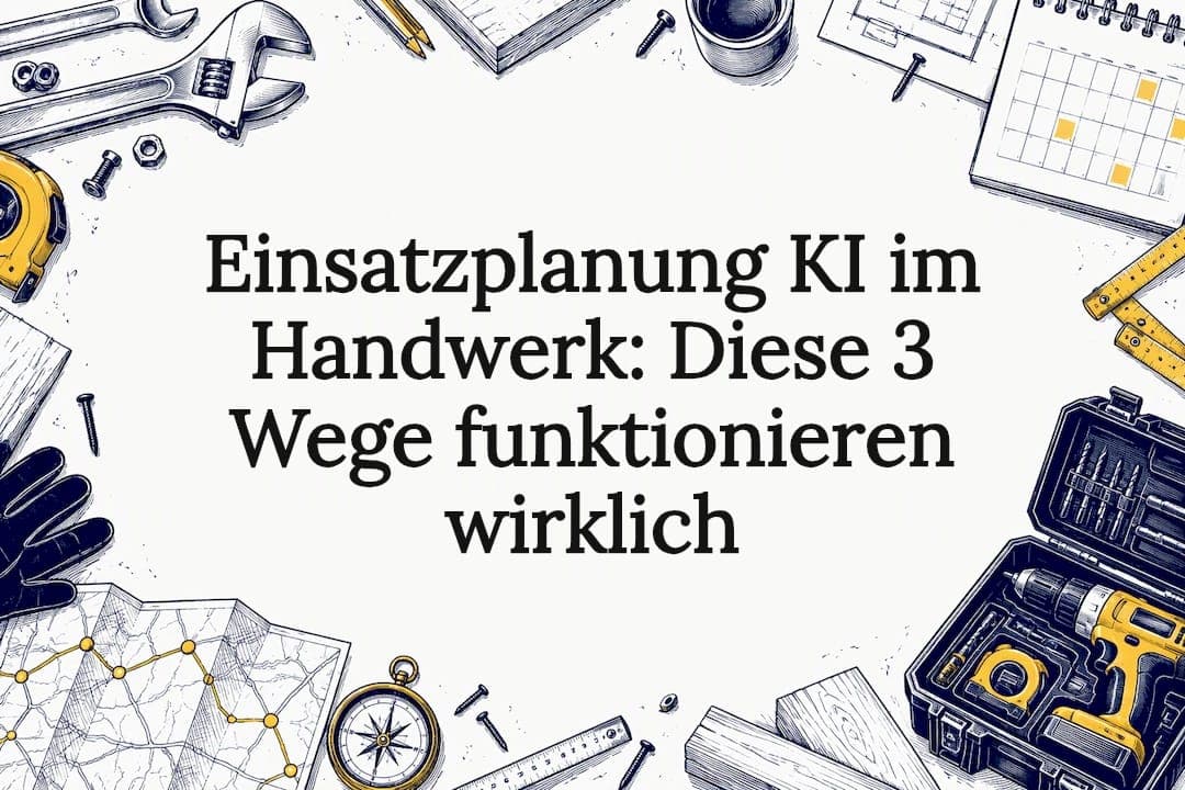 Einsatzplanung KI im Handwerk: Diese 3 Wege funktionieren wirklich